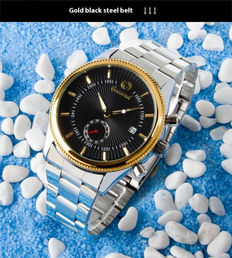 Premium British-made steel-belt business watch with a classic, elegant design