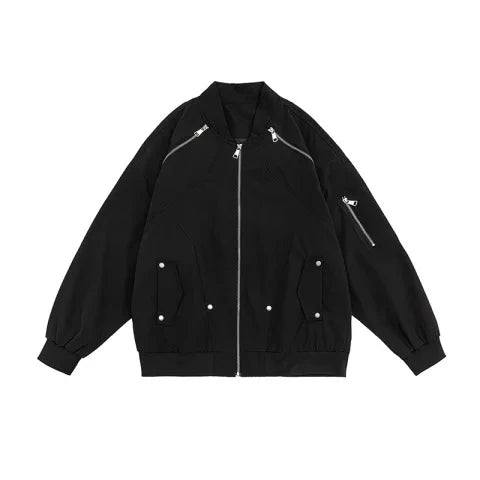 Premium high-street workwear jacket for men in black and purple colours, featuring a sleek, modern silhouette and durable construction.