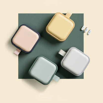 Compact 4-Grid Nordic Pill Box - Stylish and Practical Medication Organiser with Separate Compartments