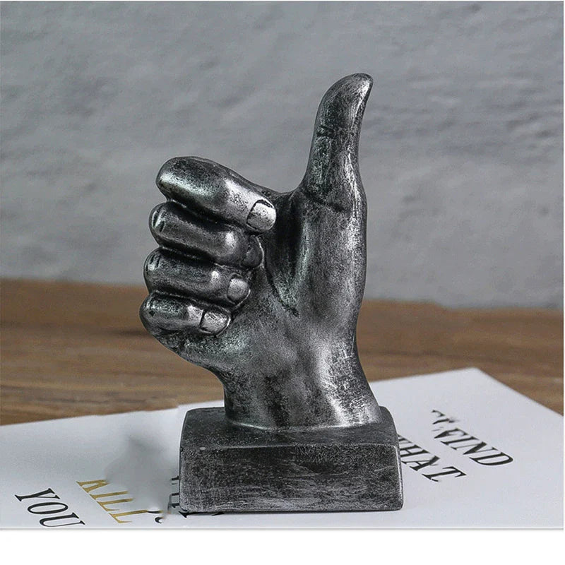 Elegant resin gesture ornaments in a variety of classic bronze and silver finishes, perfect for adding a charming accent to British-inspired home decor