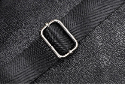 Premium anti-theft leather backpack with cowhide exterior and polyester lining for secure and stylish travel