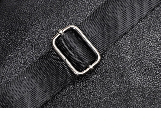 Premium anti-theft leather backpack with cowhide exterior and polyester lining for secure and stylish travel