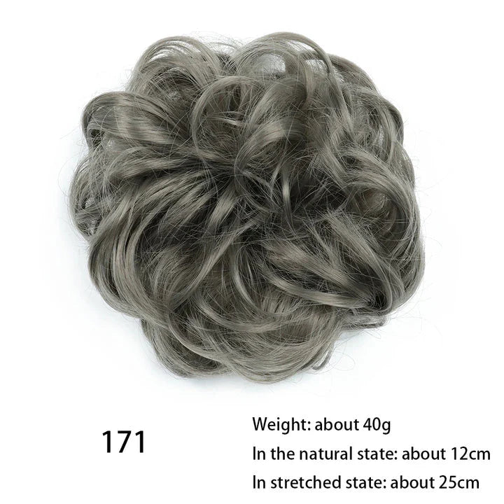 Messy Chignon Donut Hair Bun Pad in Fawn Brown, a versatile hair accessory that provides effortless elegance