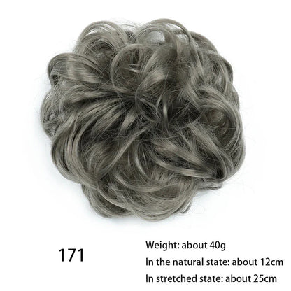 Messy Chignon Donut Hair Bun Pad in Fawn Brown, a versatile hair accessory that provides effortless elegance