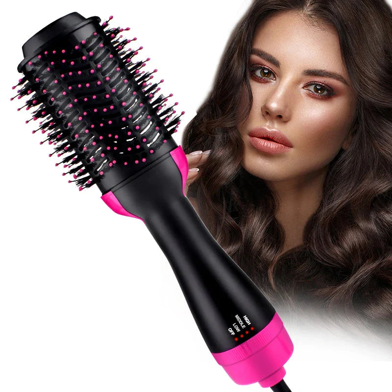 A 3-in-1 hair styling tool that combines a hair dryer, volumizer, and curler for salon-quality results at home