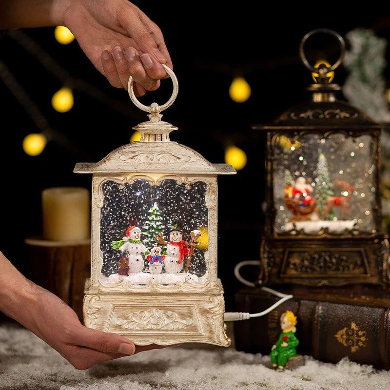 Exquisite crystal ball music box decoration that plays Christmas carols, made with high-quality materials for long-lasting use