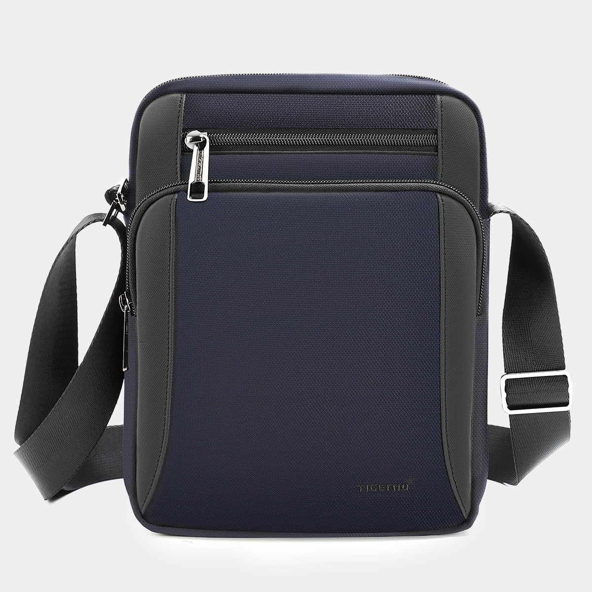 Premium quality men's classic business shoulder briefcase made of durable Oxford cloth with sleek square vertical design and ample interior storage compartments