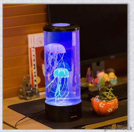 Bedside Hypnotic Jellyfish Lamp Aquarium with lifelike synthetic jellyfish and colour-changing LED lights for a calming and soothing ambience