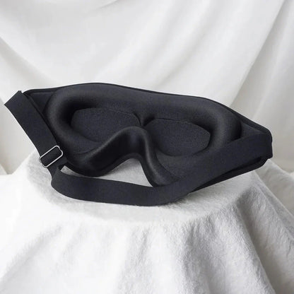 Luxurious 3D sleep mask with mulberry silk and memory foam for ultimate comfort and light blocking