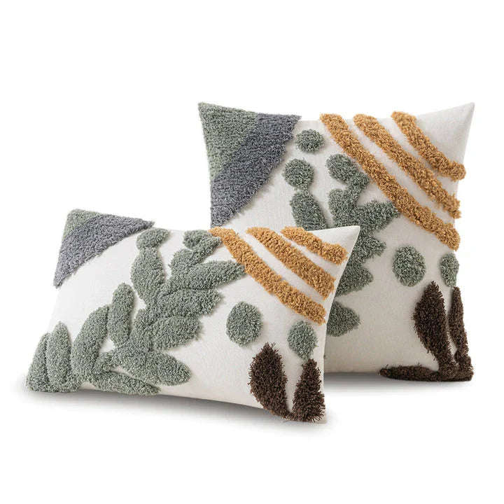 Elegant Boho Tufted Abstract Cushion Covers in Multicolor for Sofa and Bed