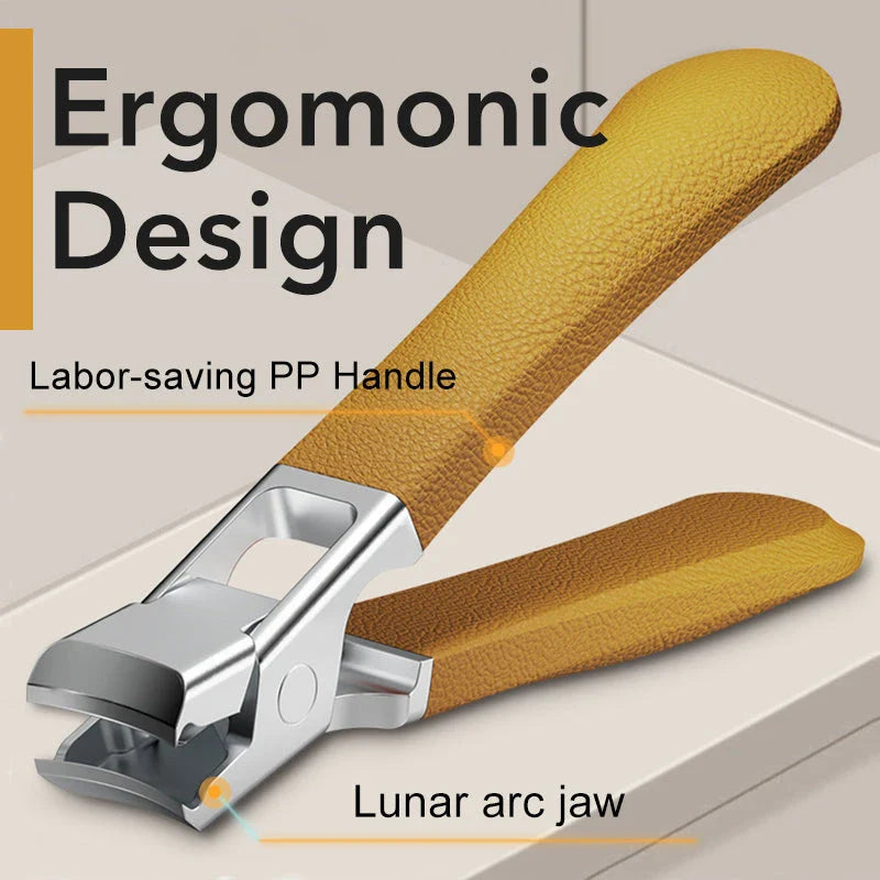 Premium stainless steel nail clippers with anti-splash design for effortless trimming of thick, tough toenails