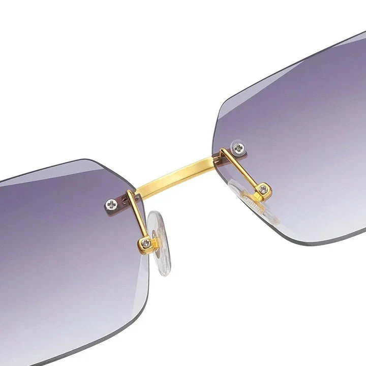 Rectangle fashion sunglasses with sleek, modern frames and mirror gradient lenses that provide UV400 protection.