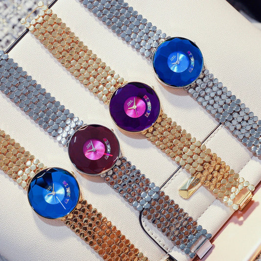 Premium stainless steel quartz watch with a sleek electroplated finish, ideal for formal and everyday wear.