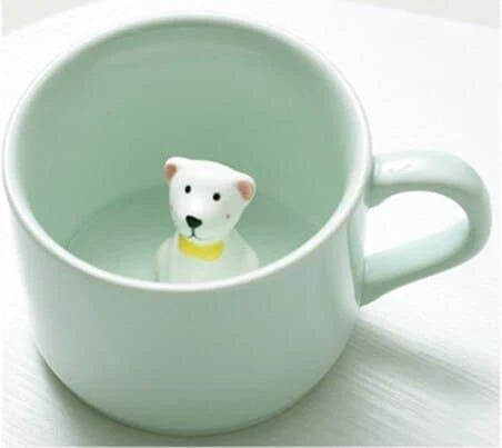Charming 3D cat-shaped ceramic coffee mug with a whimsical design and generous 220ml capacity