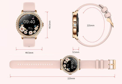 Stylish smart watch with heart rate, blood pressure, and blood oxygen monitoring for an active lifestyle