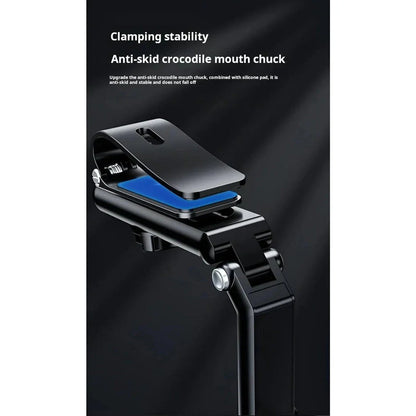 Premium 360-degree adjustable car phone holder for rearview mirror, featuring a durable and versatile design for secure smartphone mounting