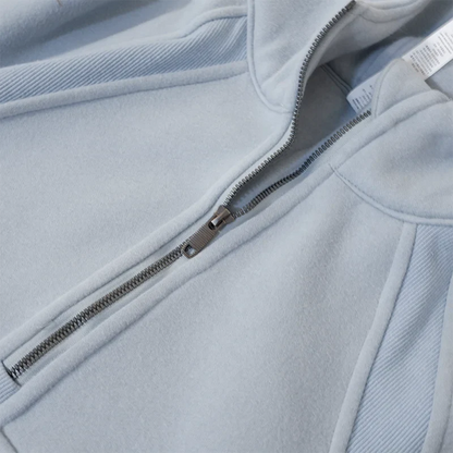 Premium women's sports fleece hoodie with half zip, available in a range of sophisticated colours