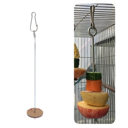 Stainless steel bird feeder with a sleek and modern design, providing a reliable and durable feeding station for garden birds.