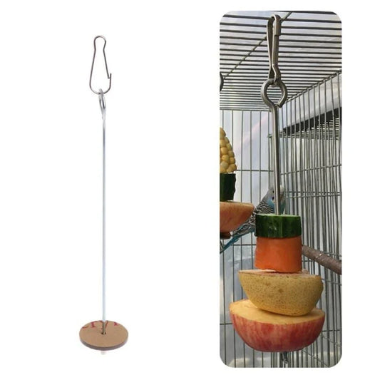 Stainless steel bird feeder with a sleek and modern design, providing a reliable and durable feeding station for garden birds.