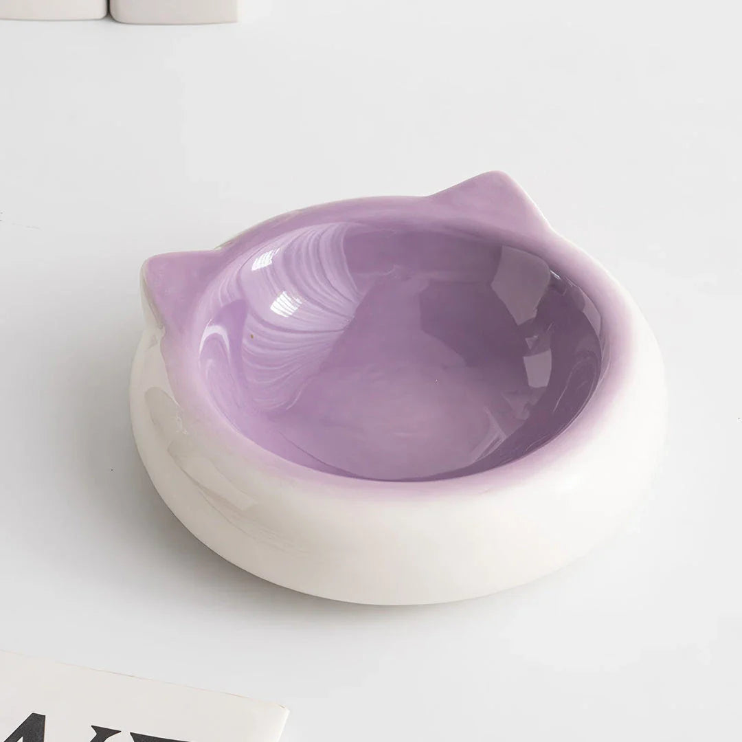 Ceramic Anti-Slip Pet Bowl for Small Dogs and Cats - Durable, Spill-Resistant, and Easy to Clean
