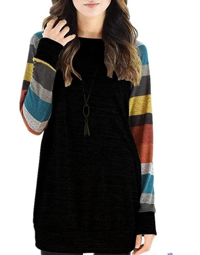 A stylish long-sleeved dress made with a premium cotton blend for effortless elegance and comfort.