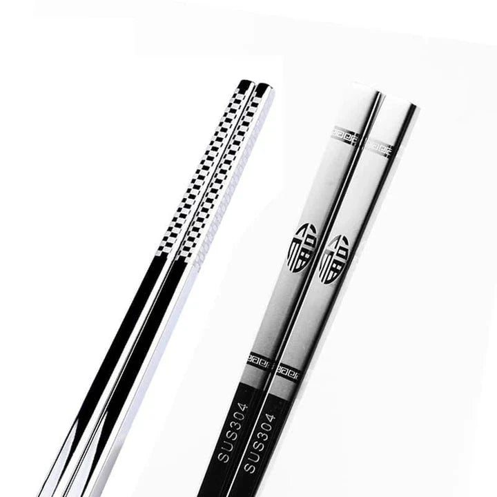 Trendha Stainless Steel Sushi Chopsticks - Durable, Portable, and Elegant Design for Enjoying Japanese Cuisine