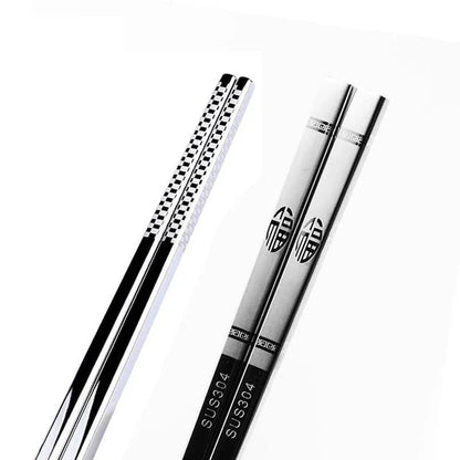 Trendha Stainless Steel Sushi Chopsticks - Durable, Portable, and Elegant Design for Enjoying Japanese Cuisine