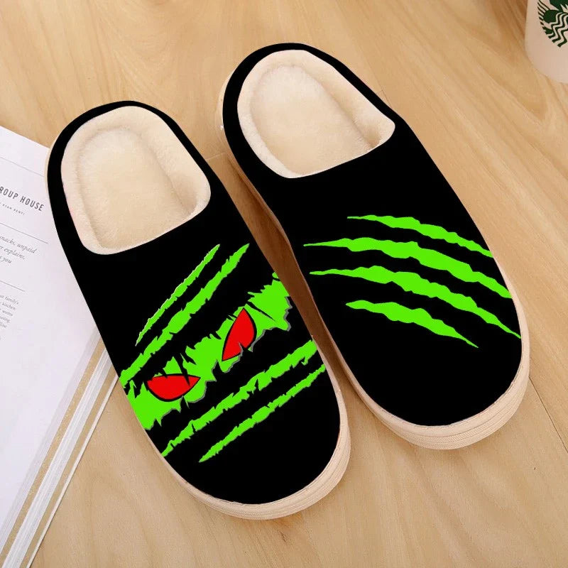 Luxurious velvet home slippers with plush lining and non-slip outsole for cosy indoor comfort