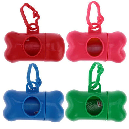 Premium poop waste bags dispenser with compact, discreet design and biodegradable bags for responsible pet waste management