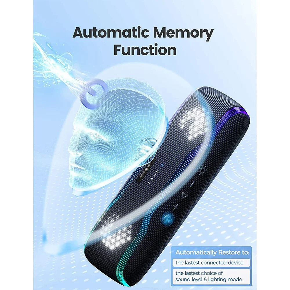 Premium Portable Outdoor Bluetooth Speaker with 25W Stereo Sound and Colour-Changing Lights