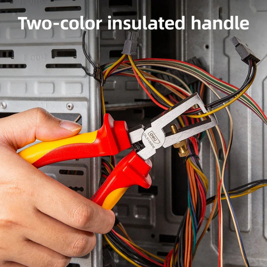 Premium Insulated Wire Stripping Pliers with 1000V Voltage Resistance and Ergonomic Dual-Colour Handle