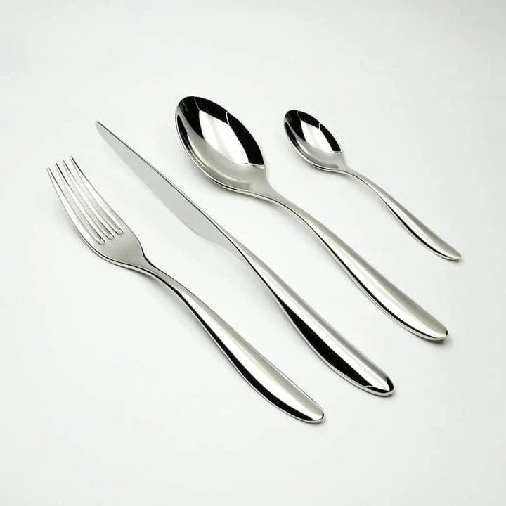Premium Classic 24-Piece Tableware Set in Stainless Steel with Elegant Design and Exceptional Durability