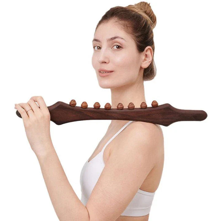 Premium Natural Wood Guasha Scraping Stick for Deep Tissue Massage and Relaxation