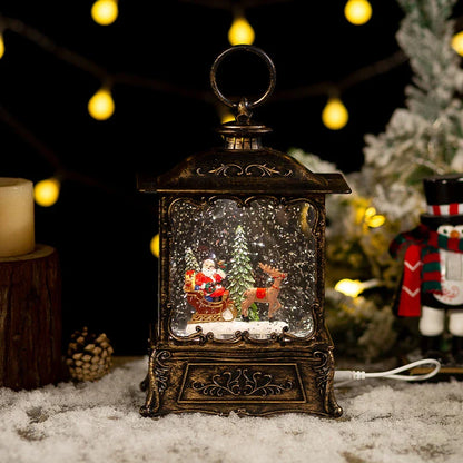 Exquisite crystal ball music box decoration that plays Christmas carols, made with high-quality materials for long-lasting use