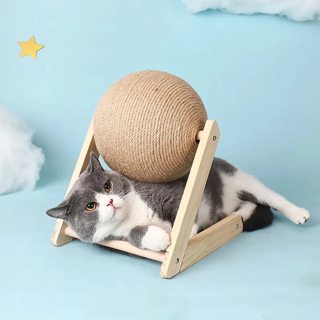 Sisal rope cat scratching ball toy, ideal for protecting furniture from cat scratches