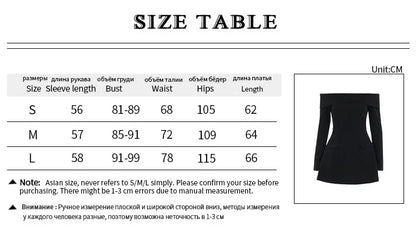 Elegant off-the-shoulder A-line dress for women with slim fit, bell sleeves, and high waist design
