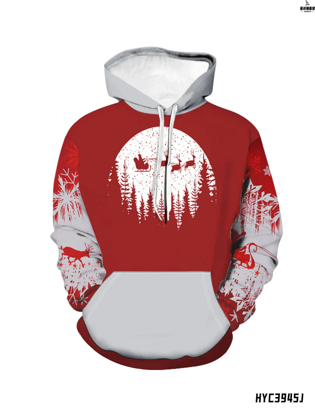 Premium men's festive jumper with delightful digital print design, crafted with premium polyester fibres for cosy, stylish winter wear