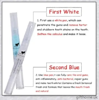 Dog Teeth Plaque Removing Pens - Premium dental cleaning system for dogs with dual-pen design and all-natural ingredients