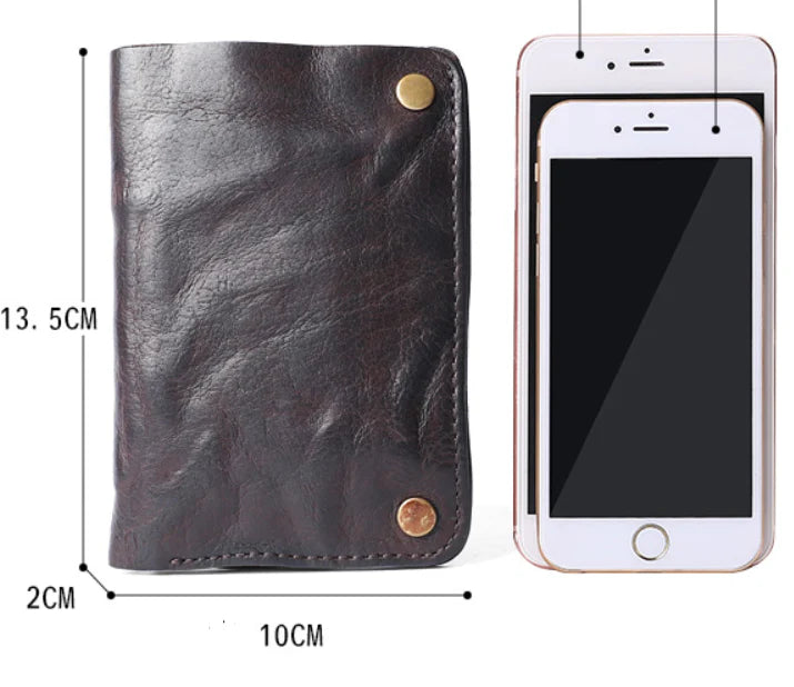Classically Crafted Premium Leather Wallet in Dark Coffee Colour with Pleated Design