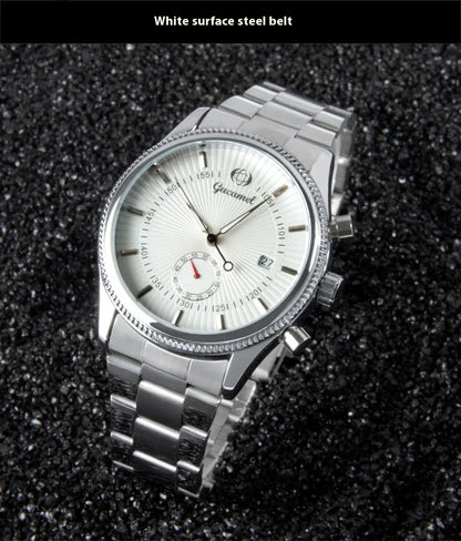 Premium British-made steel-belt business watch with a classic, elegant design