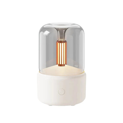 Essential Oil Aroma Diffuser with Soothing Candlelight Effect and LED Lighting