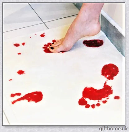 Bloody Colour Changing Bath Mat - Instantly transforms into a mesmerising crimson canvas when wet