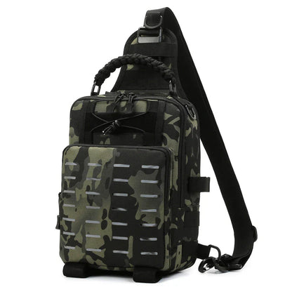 Versatile crossbody backpack with multiple compartments and adjustable straps for outdoor adventures