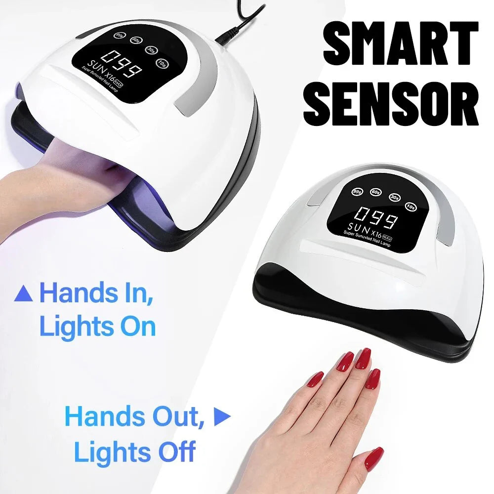Trendha 320W High Power UV LED Nail Lamp with 4 Timers and Smart Sensor for Salon-Quality Nails at Home
