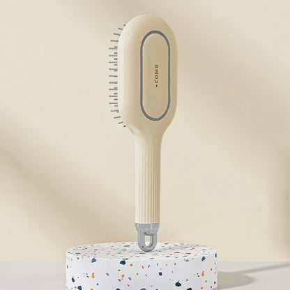 A high-quality hair comb with a flexible air cushion base that gently massages the scalp while detangling and smoothing hair