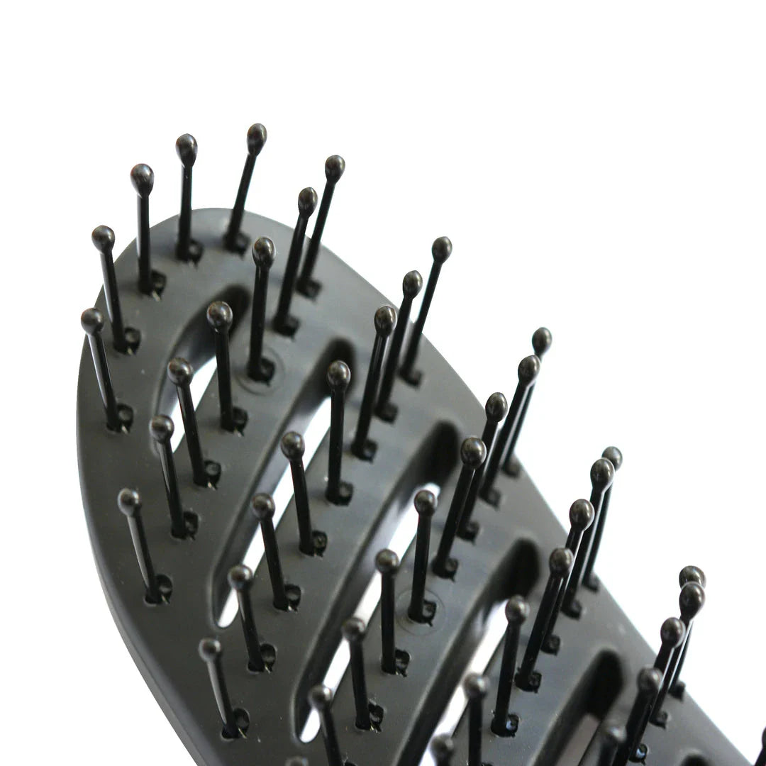 Premium anti-static curved hair comb with ergonomic design for salon-worthy styling and volume