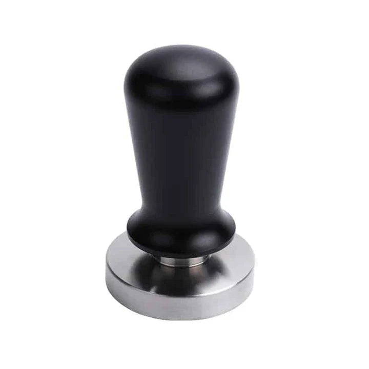 Premium stainless steel coffee tamper with ergonomic design and variety of size options for baristas and coffee enthusiasts