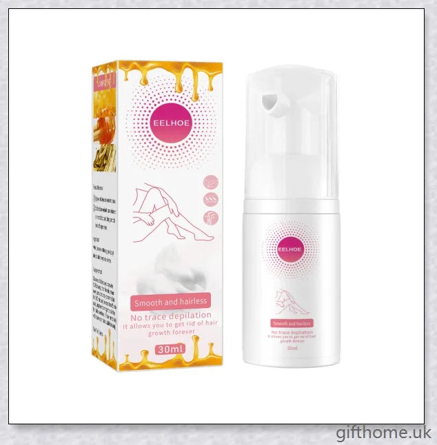 100% Natural Hair Removal Spray that gently dissolves unwanted body hair, leaving skin soft and smooth