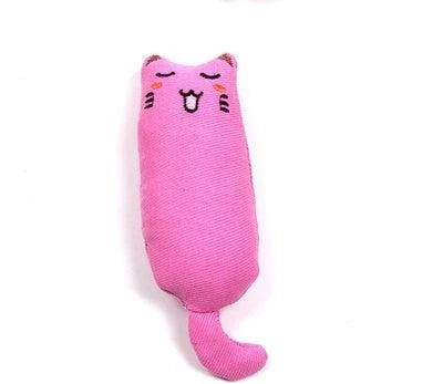 Soft, cuddly catnip-filled plush toy in a grey cotton colour, designed to captivate and entertain your feline friend.