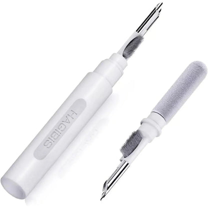 Premium 3-in-1 Earbuds Cleaning Kit with Flocking Sponge, High-Density Brush and Metal Pen Tip